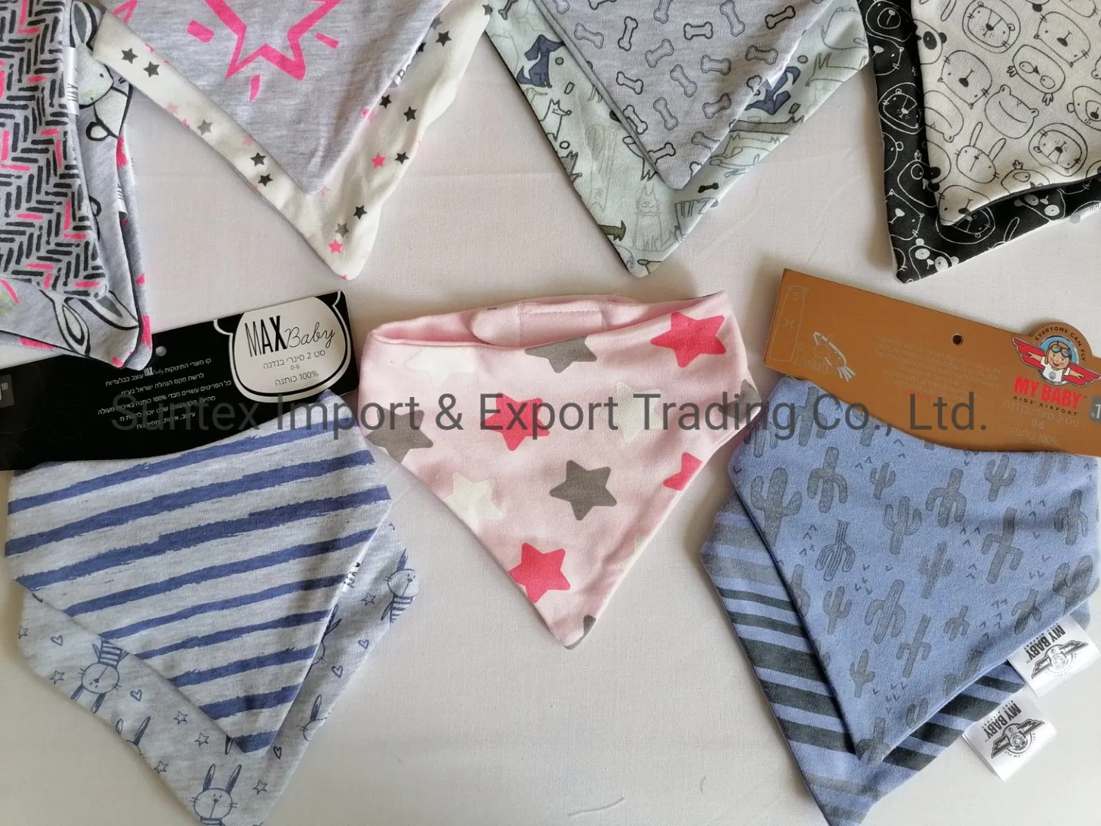 Supersoft 100% Cotton Interlock Printed Baby Bibs Manufacturer