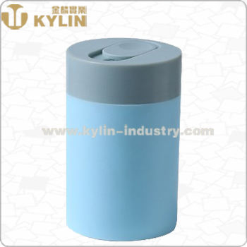 Portable Round Shape Low Price Plastic Simple Toothpick Dispenser with Push Lid