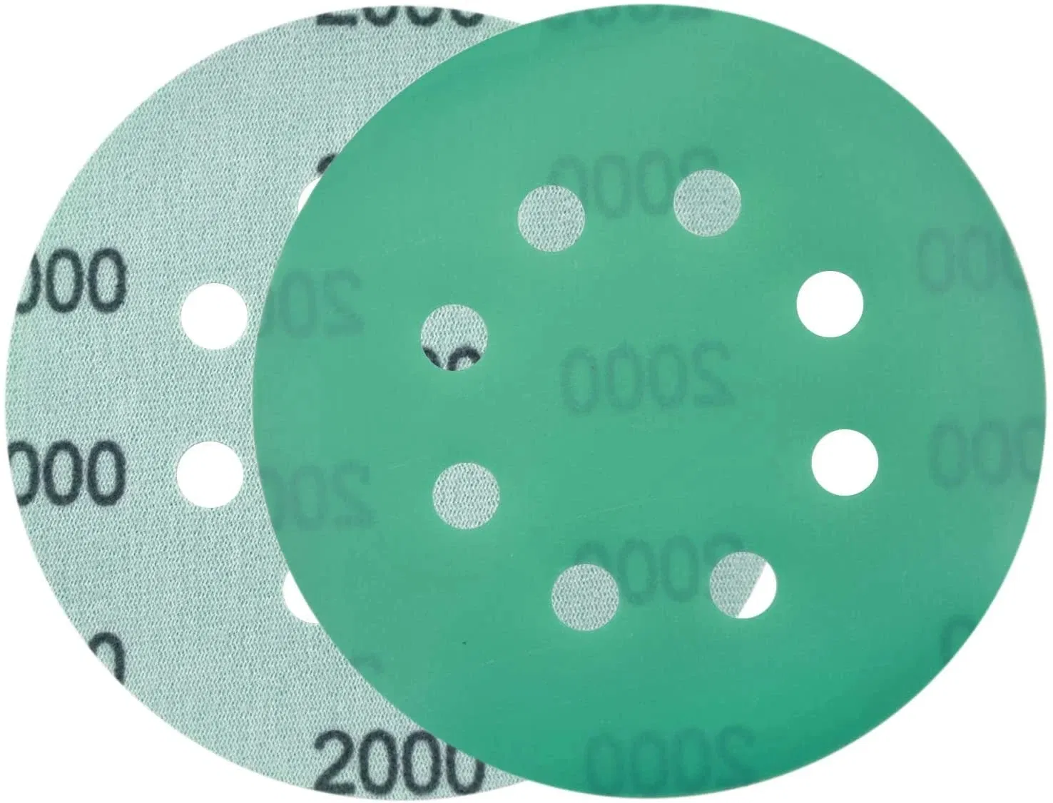 Green Pet Film Hook and Loop 40 Grit 5inch Alumium Oxide Abrasive Paper Disc