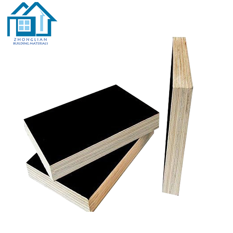 China Factory Poplar/Birch/Okoume Core Black Film Faced Shuttering Plywood