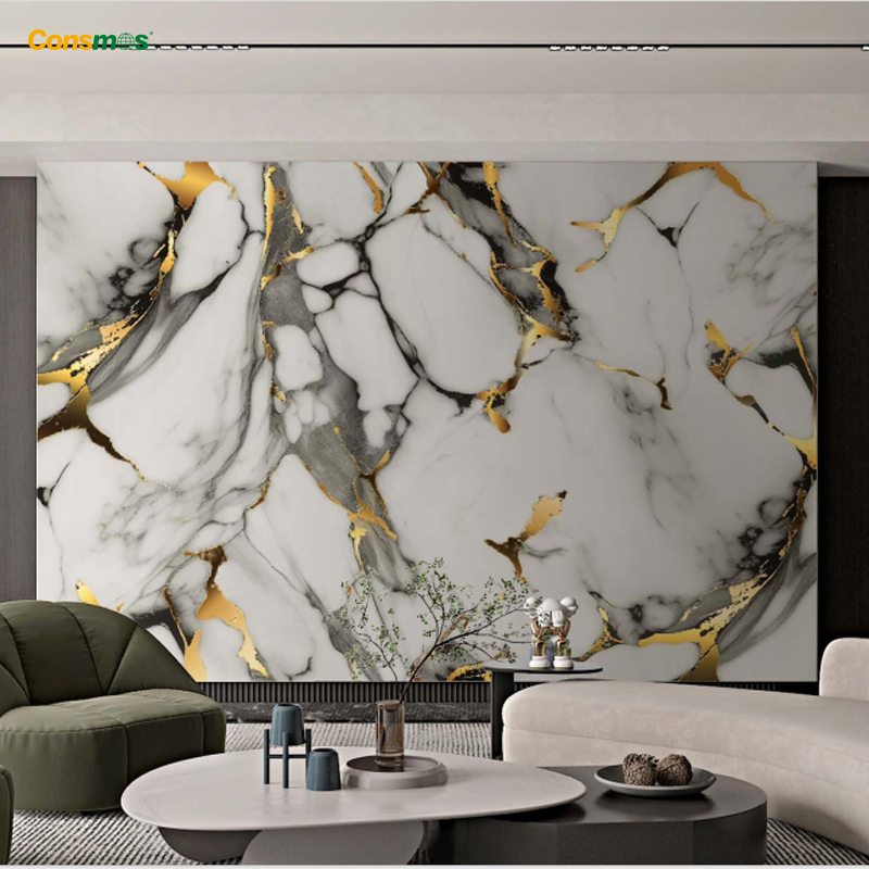 Consmos Fashionable Striped Wallpaper for Commercial & Residential Space