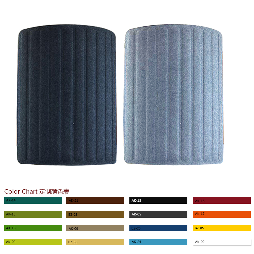 Half-Circle Colorful Surface Fireproof and Soundproof Polyester Fiber Partition Screen
