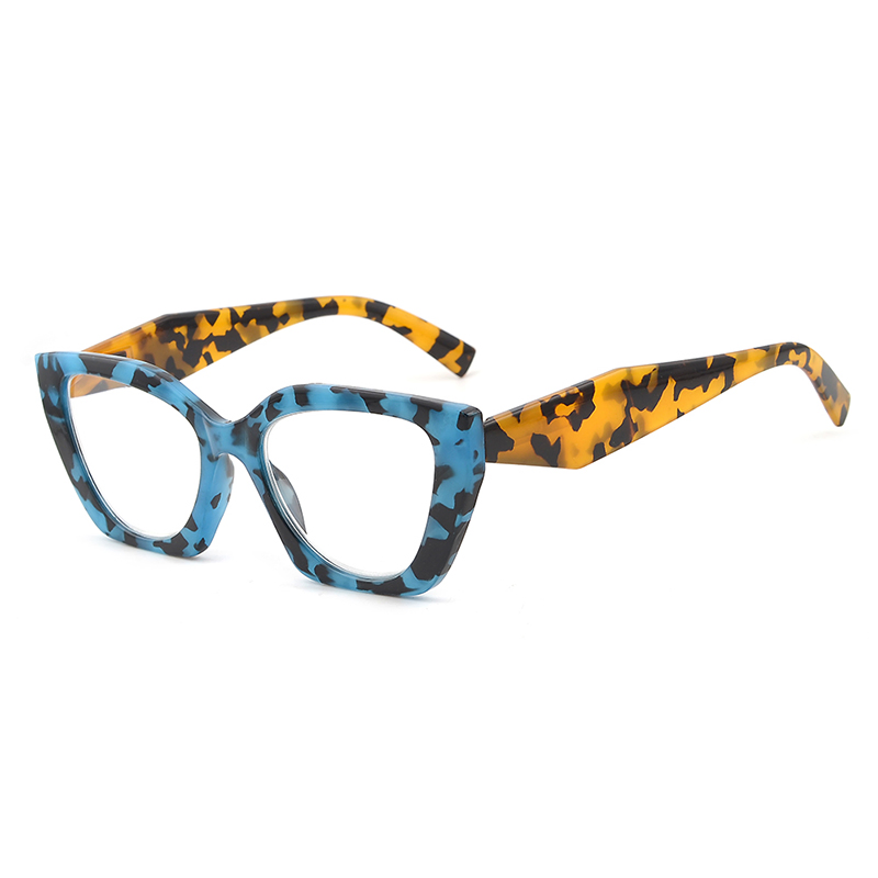 Wholesale Wide Frame Custom New Reading Glasses with Colorful Tortoiseshell Design