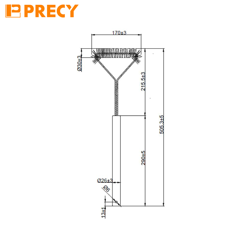 Grill Hand Brush LG 505mm Stainless Steel- Barbecue