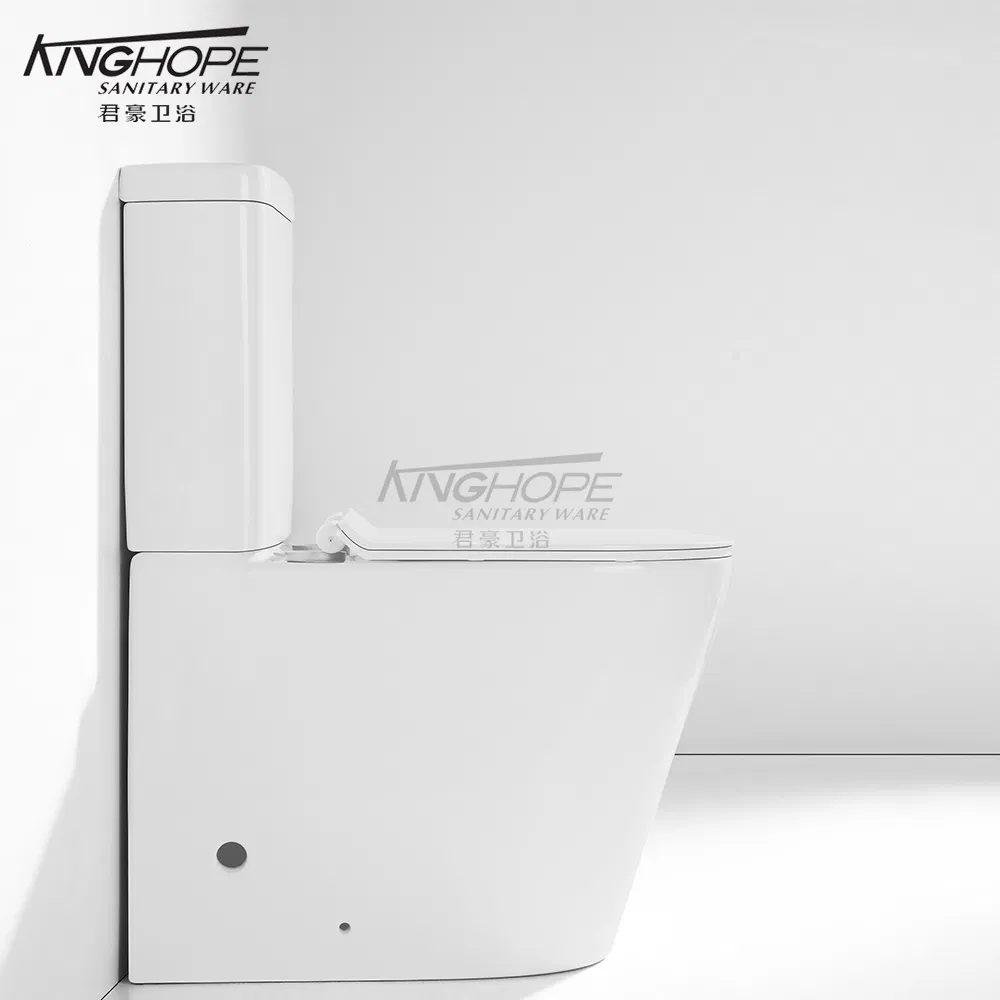 Ceramic Dual Flush Rimless Two-Piece Toilet Fast Delivery Bathroom Furniture Wc Toilet