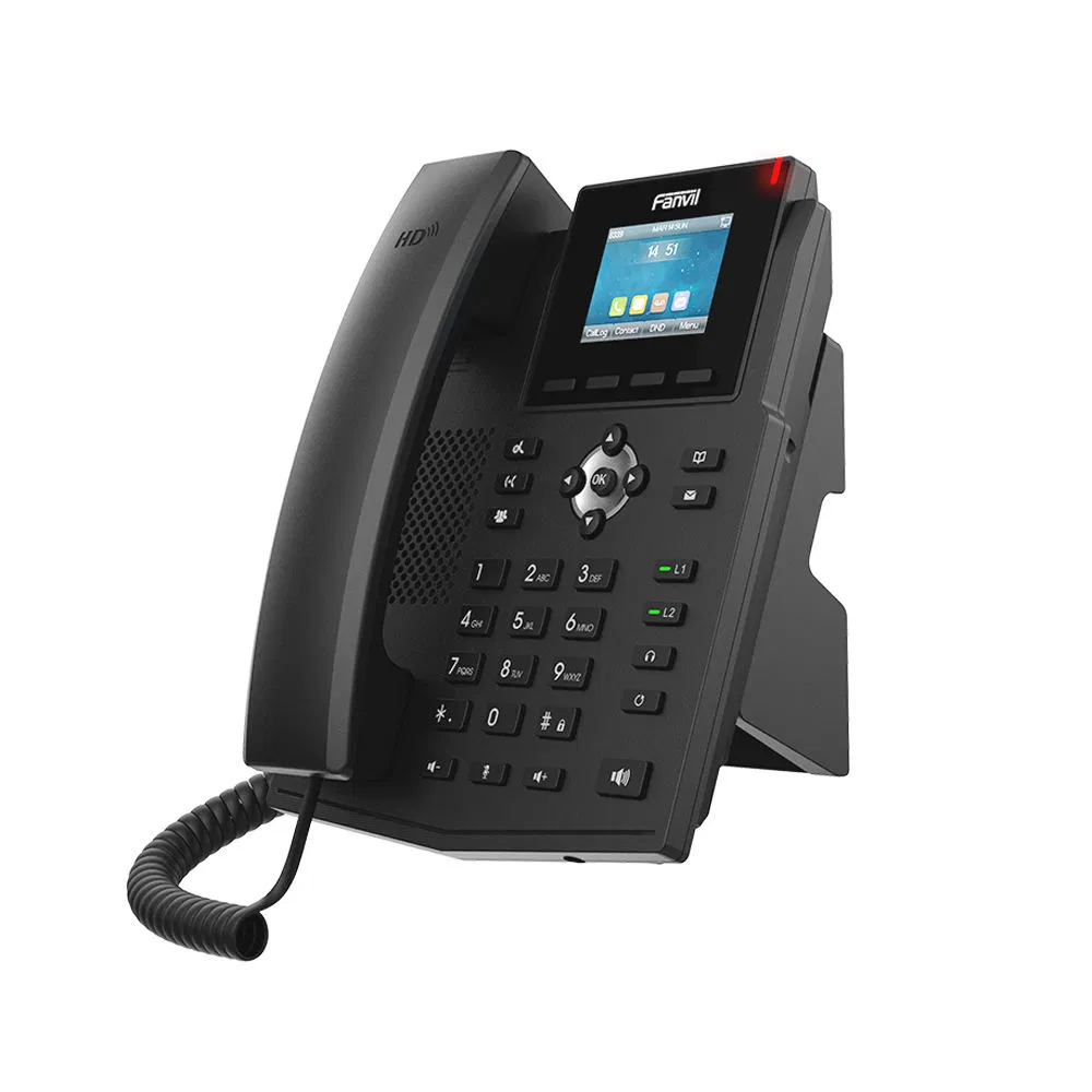 Fanvil X303W WiFi IP Phone, Business VoIP Phone with 4.3-inch LCD, Dual Gigabit Ports, PoE Support, HD Voice, Bluetooth for Office & Home Use