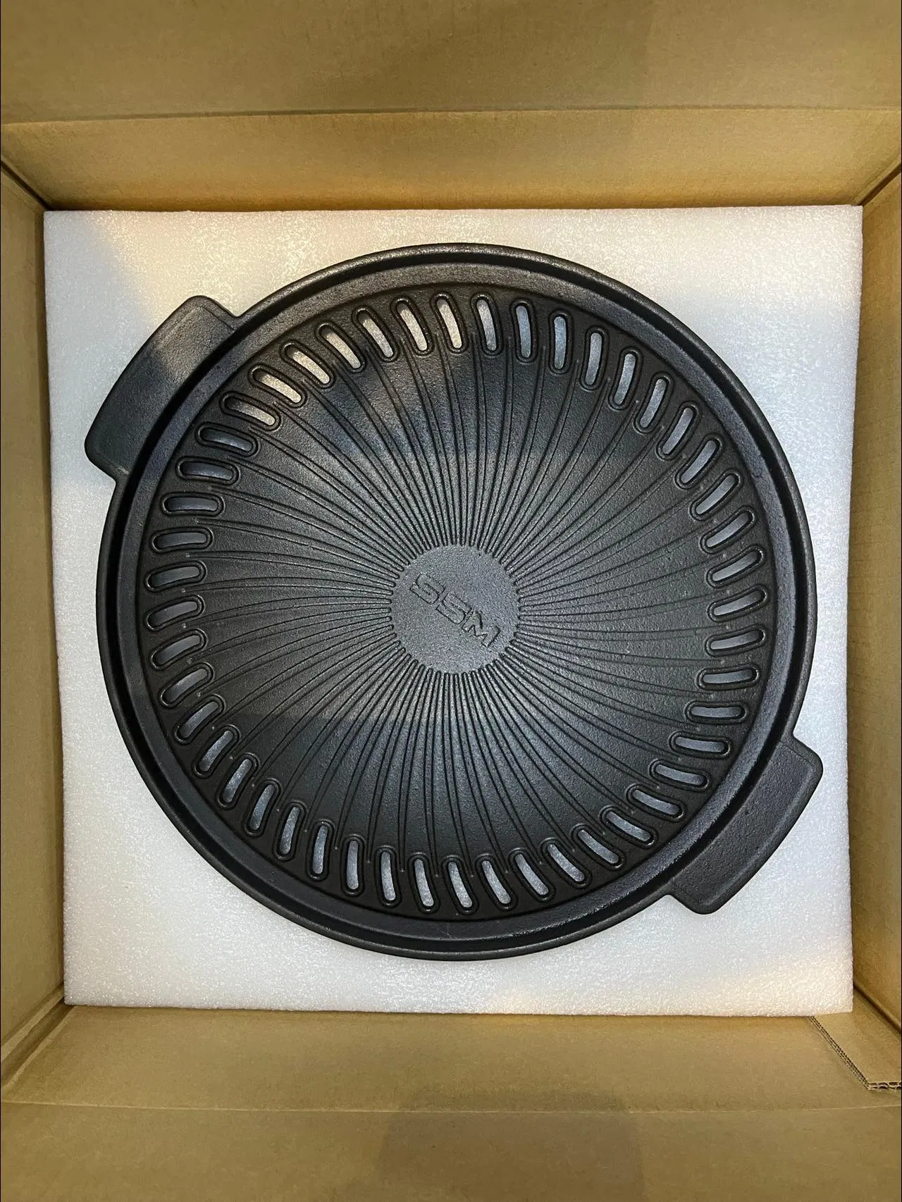 Cast Iron Beef BBQ Grill Plate with No Stick Outdoor Camping Use