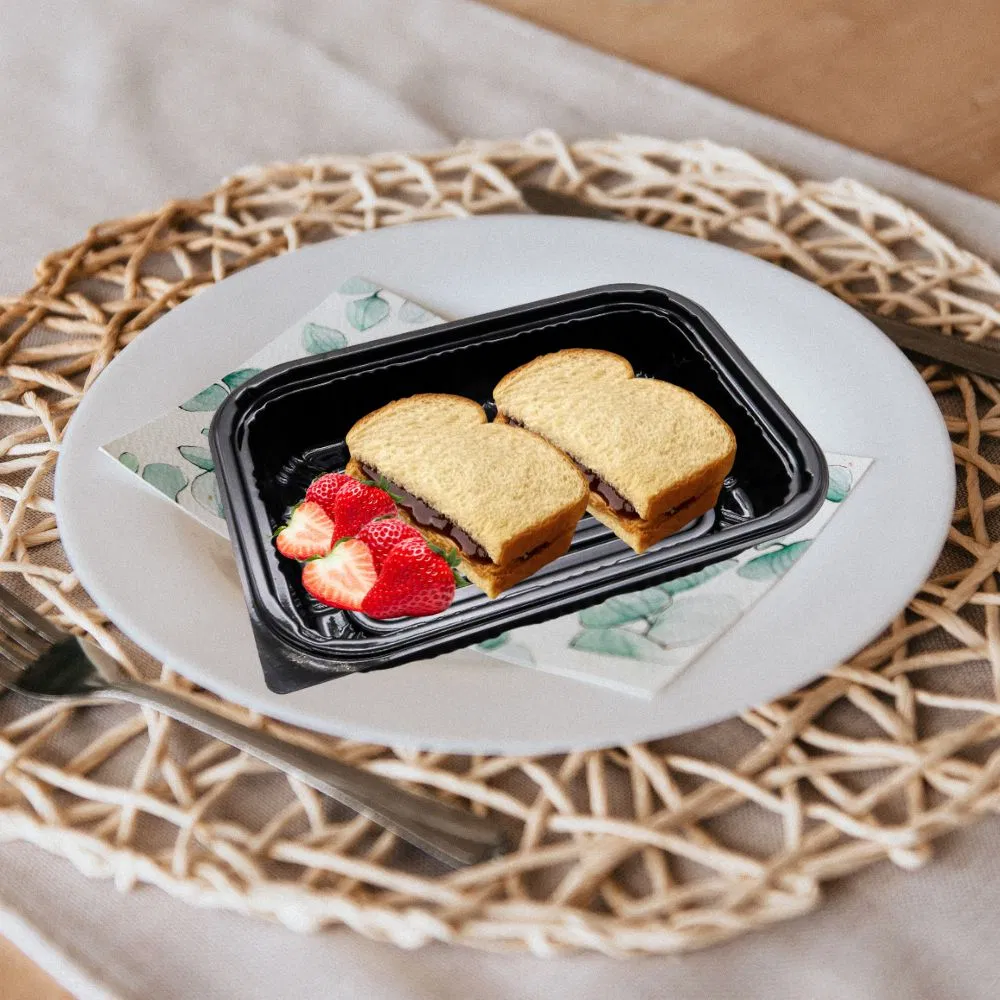 400ml Disposable Restaurant Takeout Small Bento Box Plastic Food Grade Food Packaging