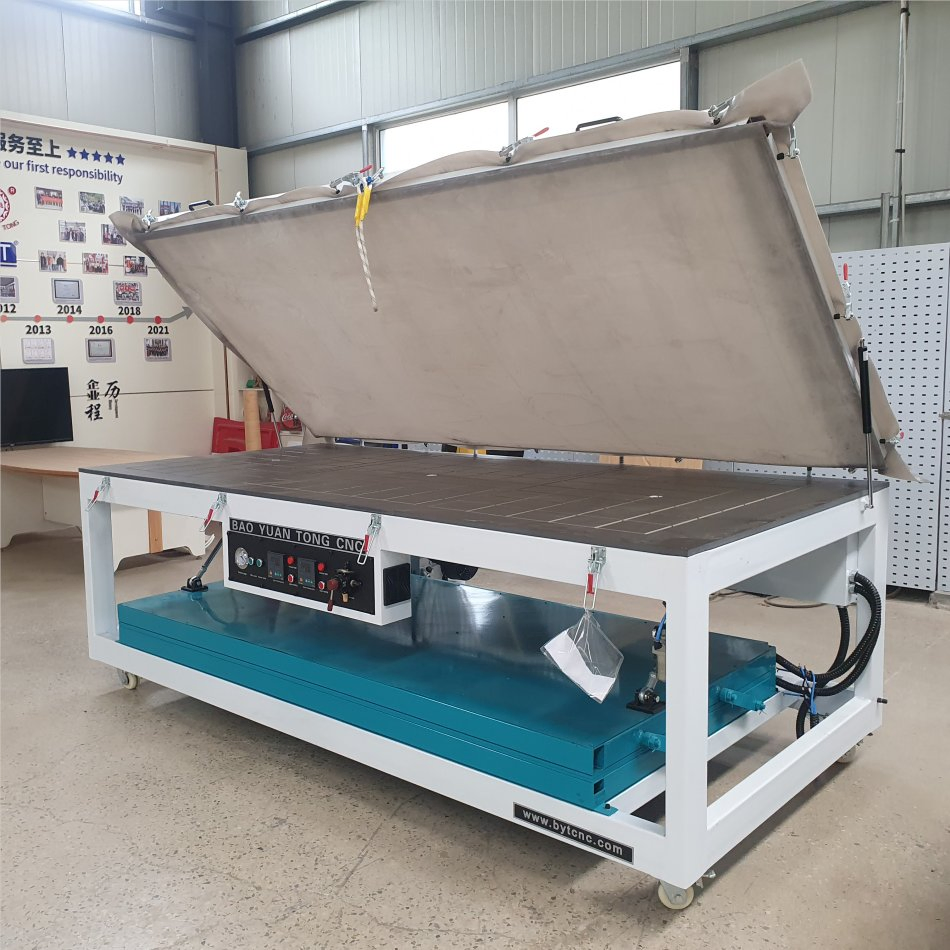 Terrazzo Color Solid Surface Vacuum Membrane Press Machine with Big Chips Grain