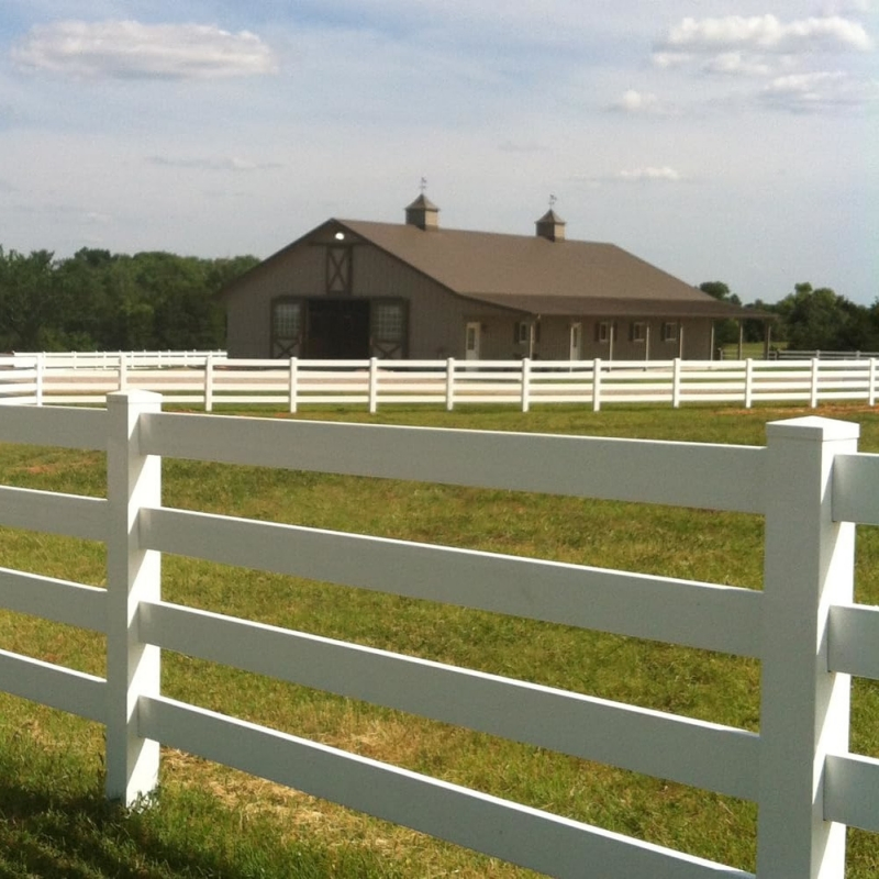 Hsj UV Resistant 3 Rail Plastic Vinyl PVC Fence Horse Cheap White Plastic Vinyl High Strength Flexible Rail Plastic Fence