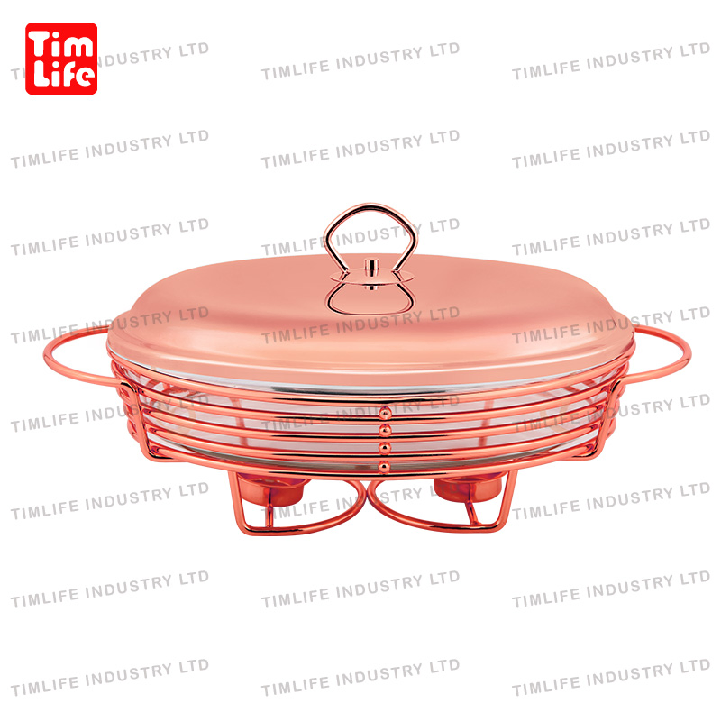 Buffet Chafing Dish Food Warmer Serving Chauffe Plat a Gratin Chauffee Plat Buffet Pemanas Makanan Stainless Steel Cover