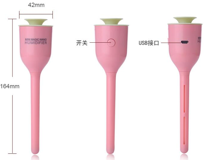 Portable Mini USB Ultrasonic Humidifier Applies to All Container Multi Color Diffuser