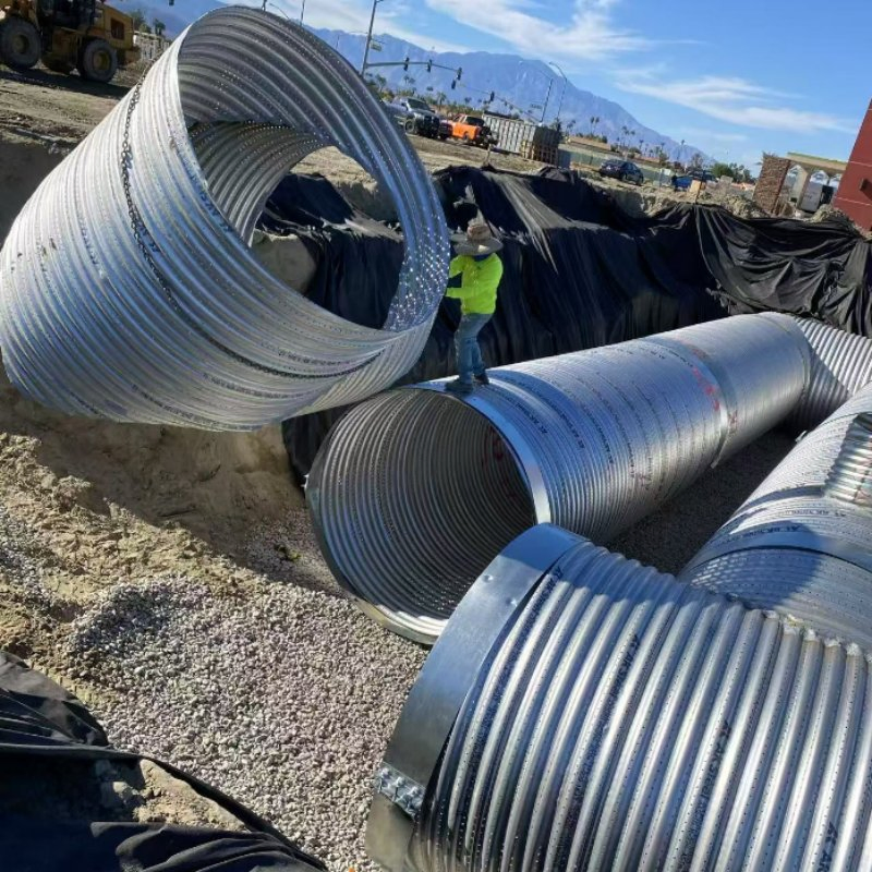 Galvanized Metal Corrugated Culvert Diameter 1000mm Thickness 3mm Assembled
