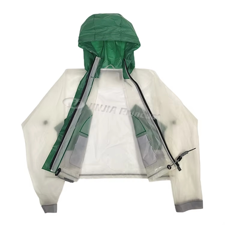 Factory Price Premium Waterproof Stylish Transparent Jacket Hiking TPU Raincoat Women Men