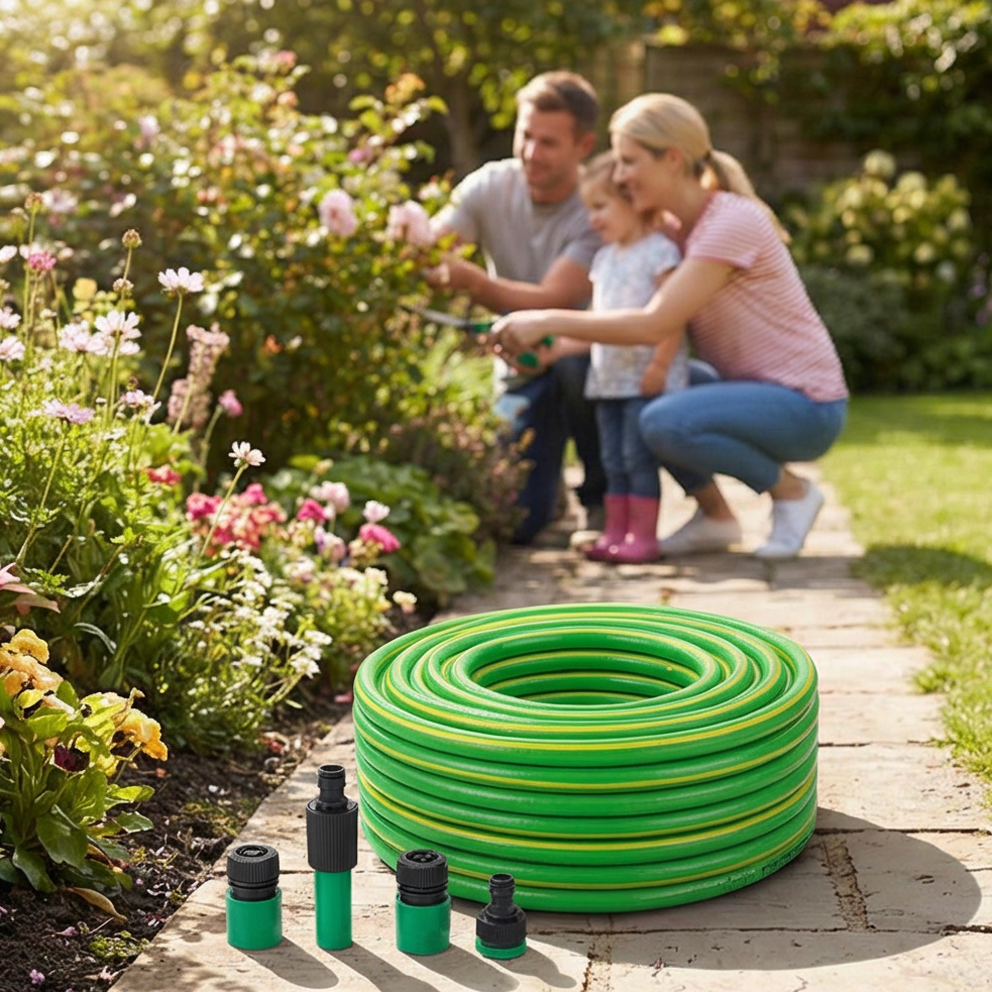 1/2 12mm Flexible Water PVC Garden Hose with Fittings
