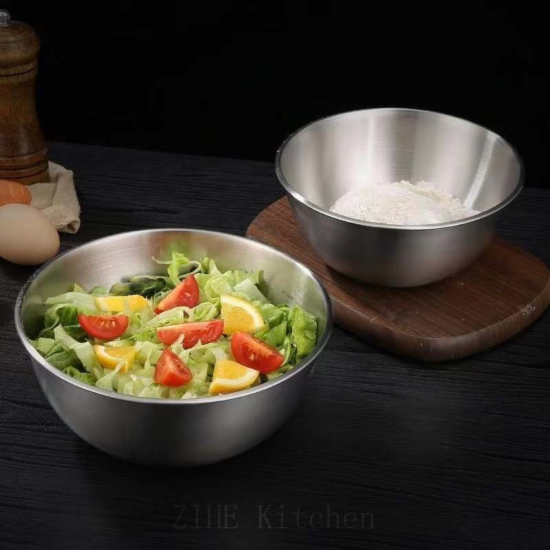 Thickened Stainless Steel Salad Basin Japanese Cooking Household Scale Basin