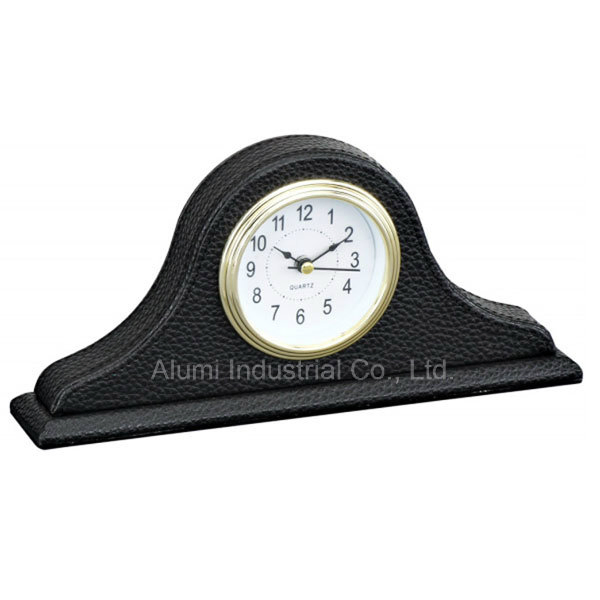 Hotel PU Leather Cover Desktop Alarm Clock