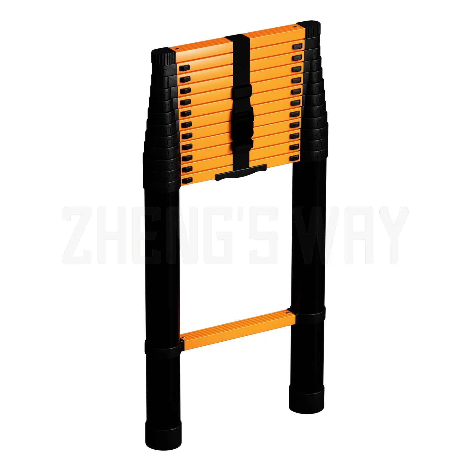 High Quality Safety and Durable Stainless Steel Telescopic Folding Step Ladder Soft Close Design Telescopic Extension Ladder