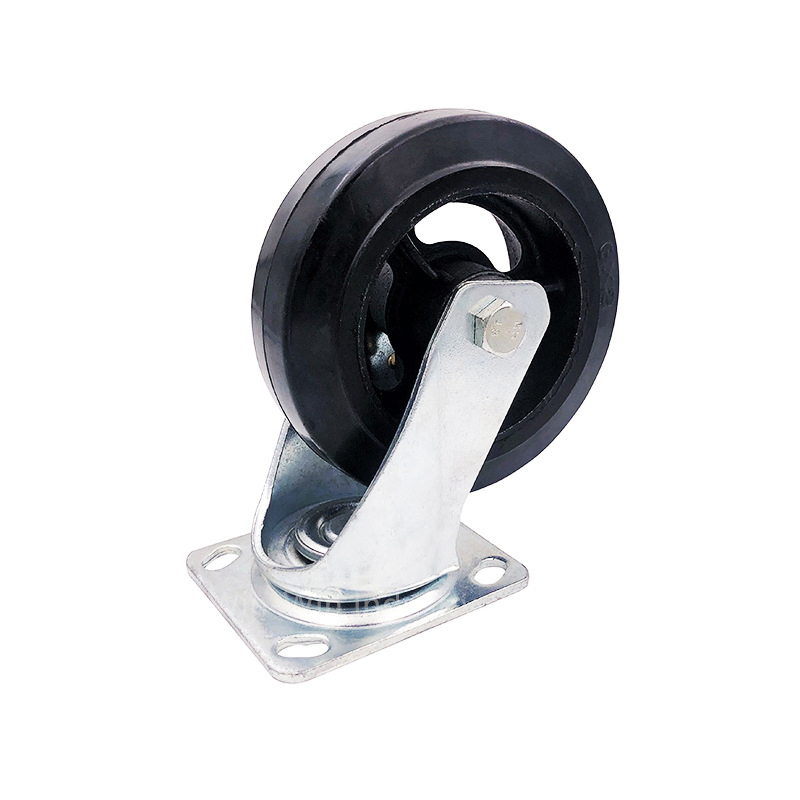 Factory Heavy Duty Caster Wheel Rubber Tread for Industrial Equipments Trolley Truck