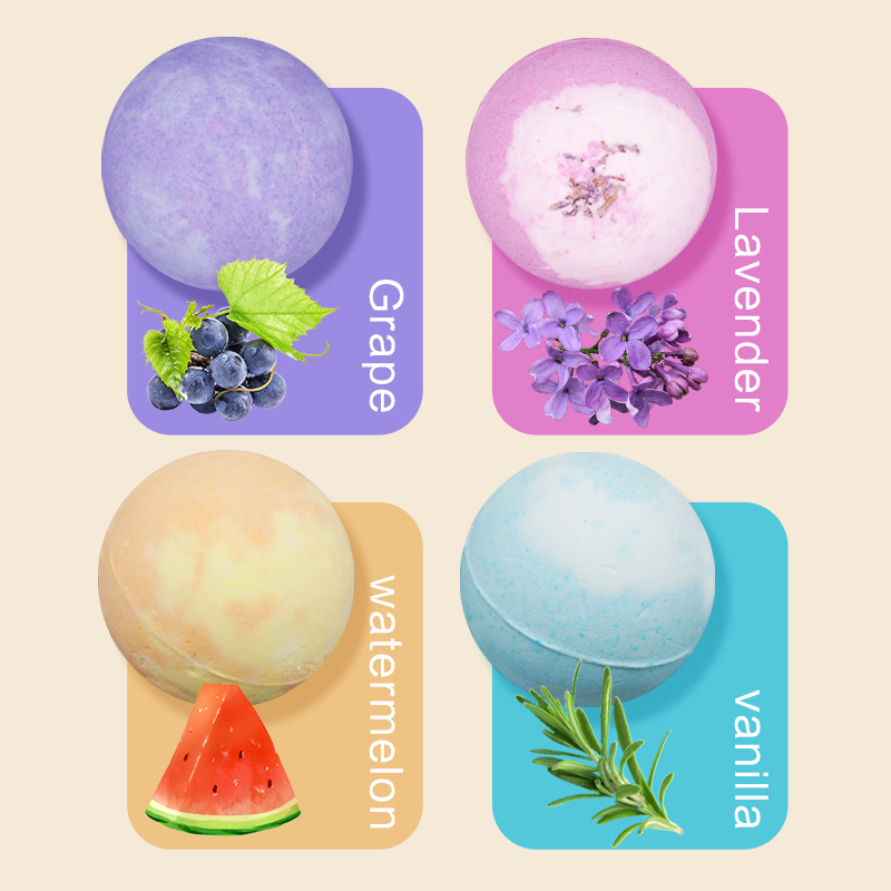 Hot-Selling All Natural Organic Ingredient Bubble Vegan Colorful Balls SPA Handmade Bath Bombs