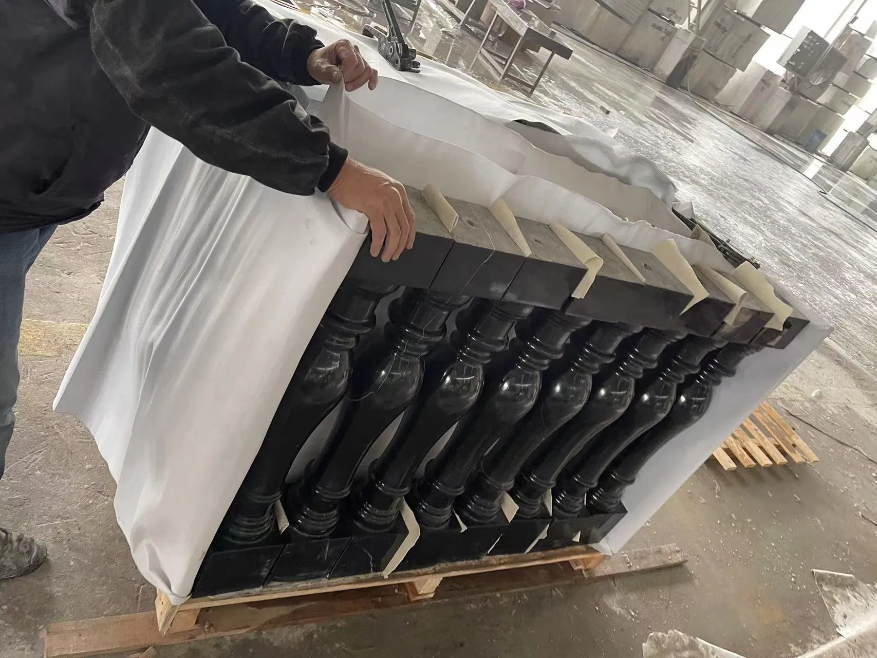 Factory Price Natural Stone Marble Stair Balcony Balustrades Balusters Handrail