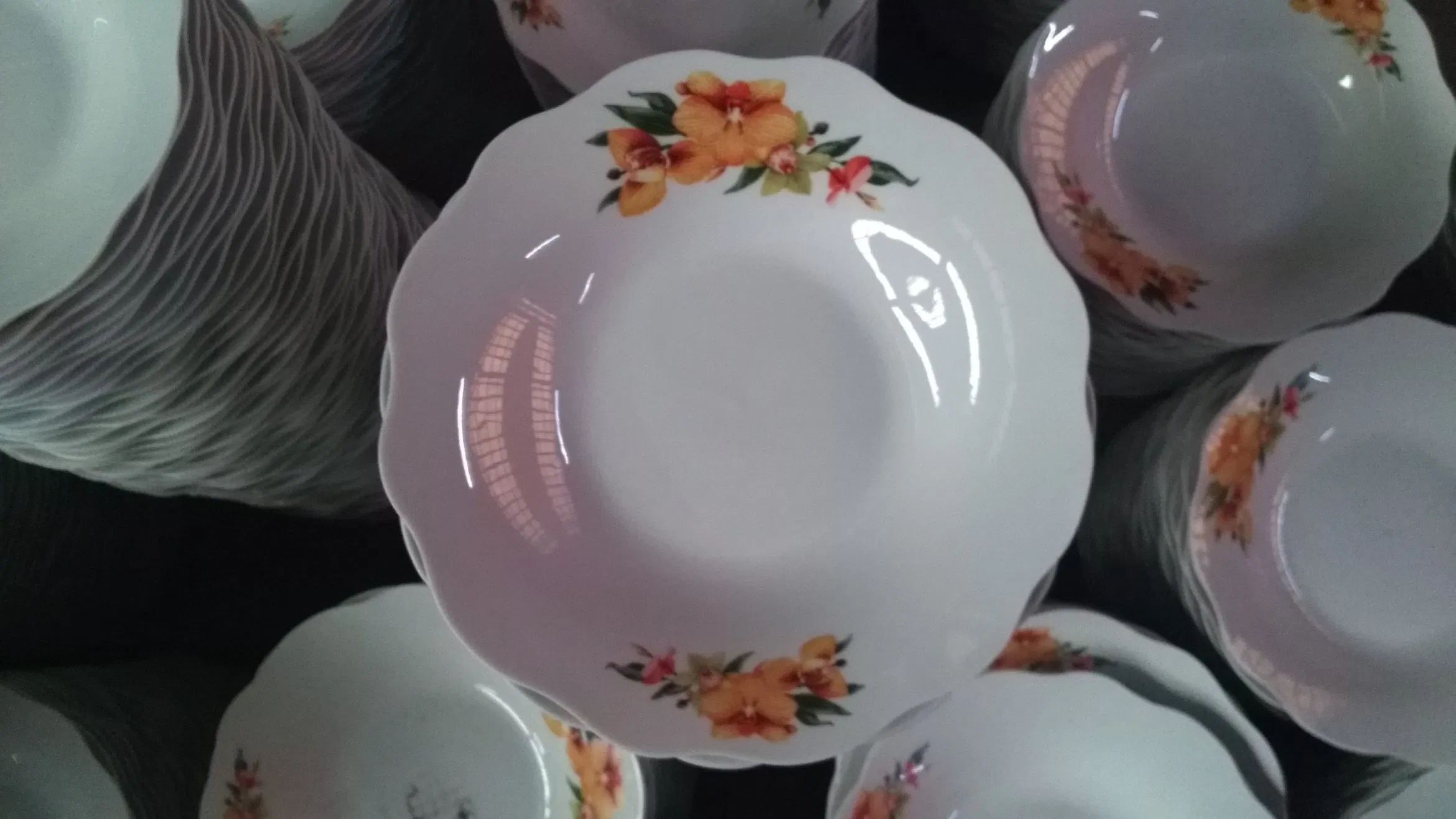 9"Soup Plate Cheap Decal Cut Edge Porcelainware Ceramics Tableware