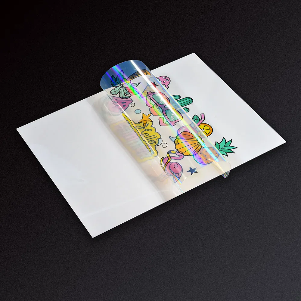 China Wholesale Printable Clear Holographic Adhesive Sticker Paper Waterproof A4 Sheet Inkjet Vinyl Sticker Paper for Laser & Inkjet Printer-