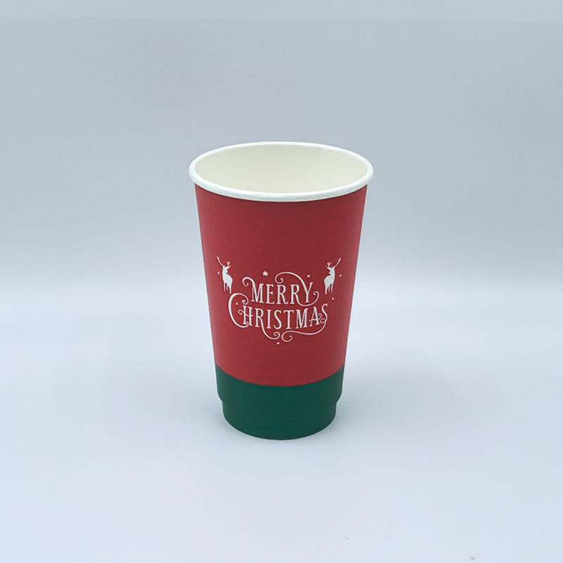 Чашки бумажные 16oz с двойной стенкой, под индивидуальную печать