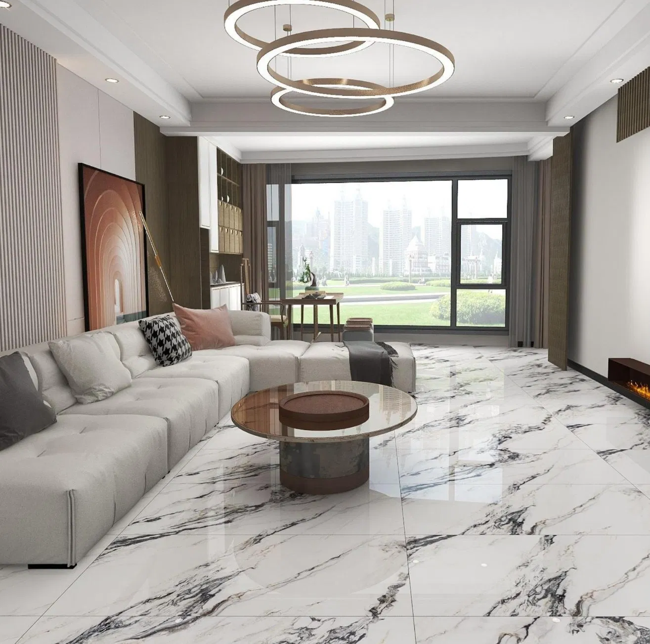 Building Decoration Material 600*1200mm Full Body Glossy Indoor Porcelain Tiles