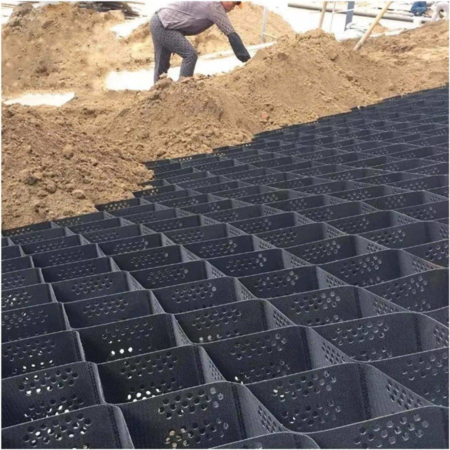 HDPE Geocell Factory Price Driveway Gravel Grid Geocell Plastic Geocell Slope Protection Geocell Driveway Gravel Grid Geocell System Geocell for Earthwork