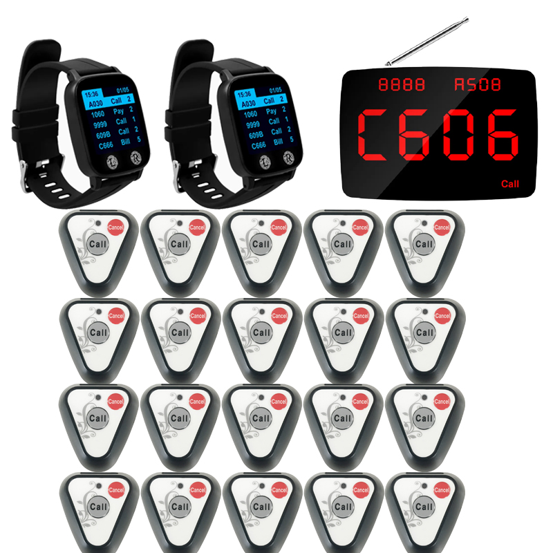 Catel Waterproof Watch Pager System - Wireless Call Buzzer for Restaurant & Cafe Staff