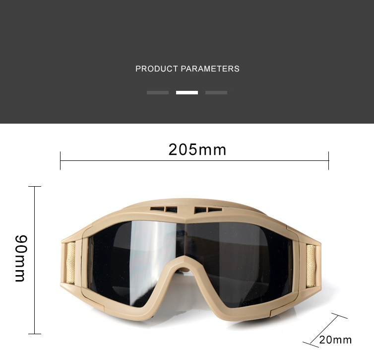 Factory Wind-Proof Sand-Proof Shock CS Shooting Goggles Bulletproof Impact Resistance Glasses