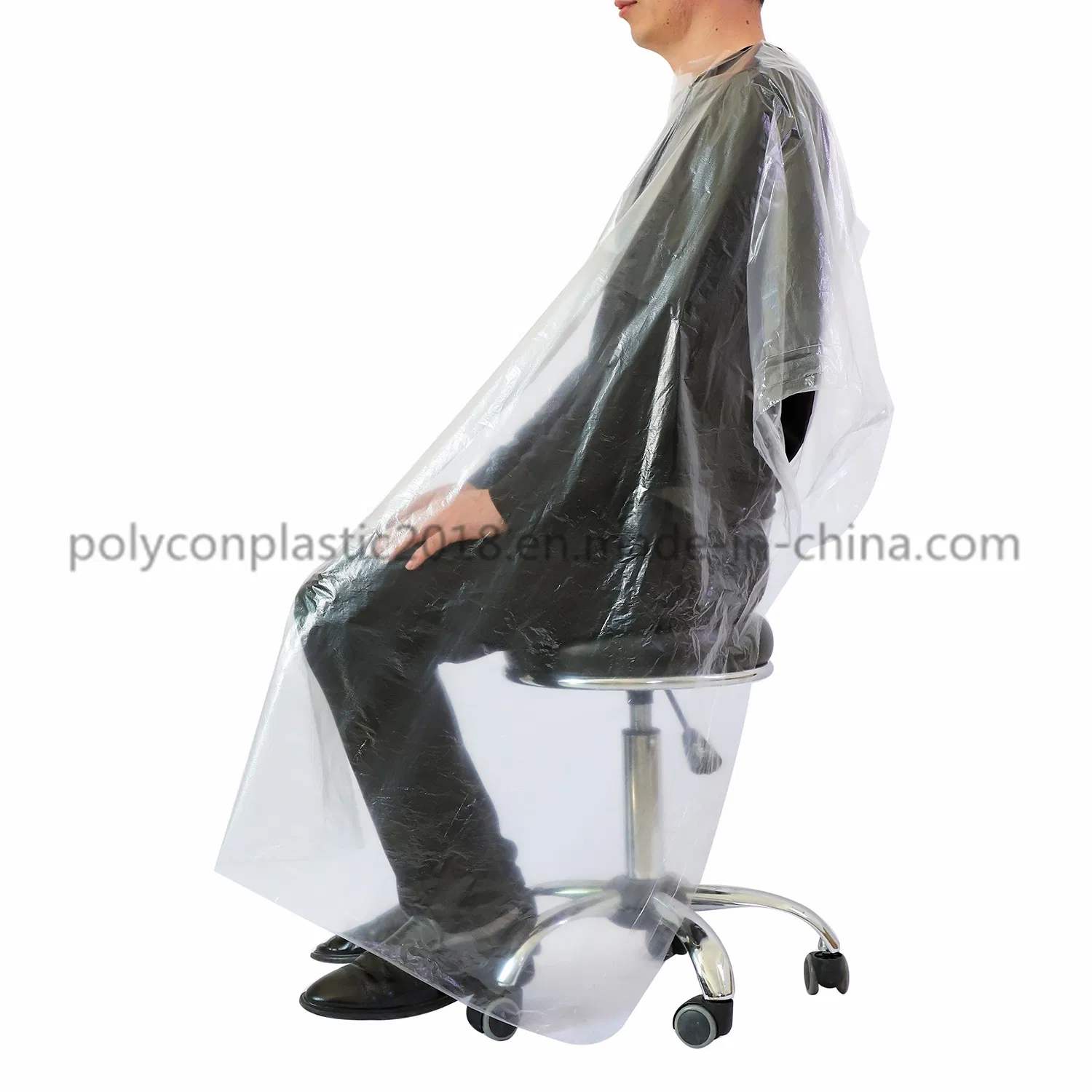 High Quality Waterproof Disposable LDPE Hairdresser Salon Cape Apron