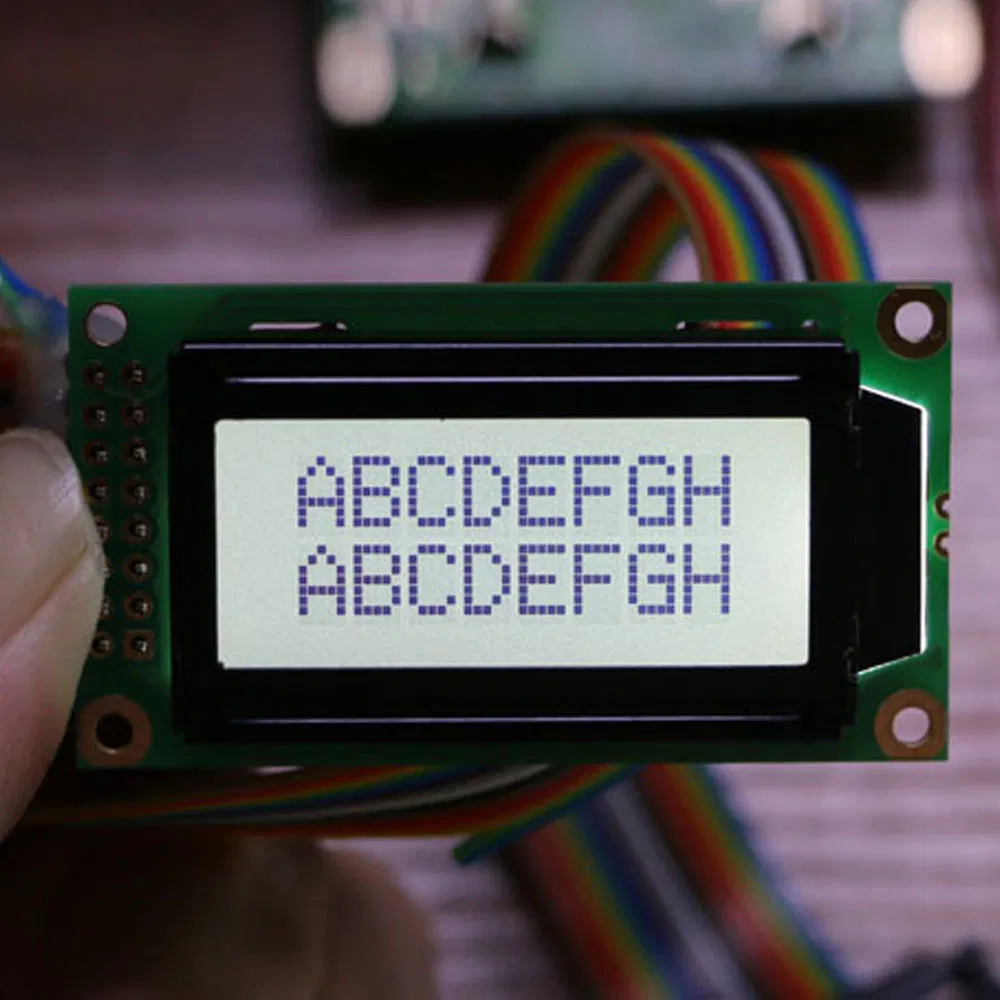 Factory Delivery 3V 5V Small Screen Mono 8*2 Character COB LCD Display