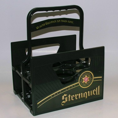 Plastic 6 Pack Bottle Carrier with CD Holder Function