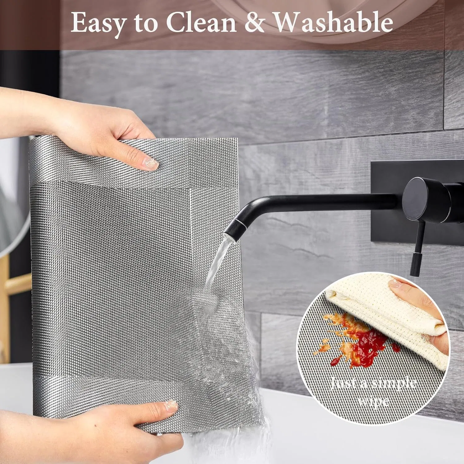 Wholesale High Quality Tear-Resistant PVC Place Mats for Kitchen Restaurant Dining Table