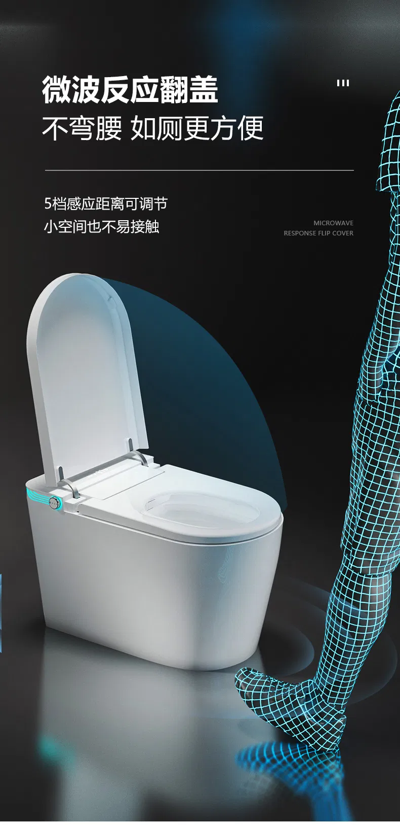 Bathroom Luxury Sensor Electric Automatic Flush Wc Bidet Ceramic Floor One Piece Intelligent Smart Toilet Bowl