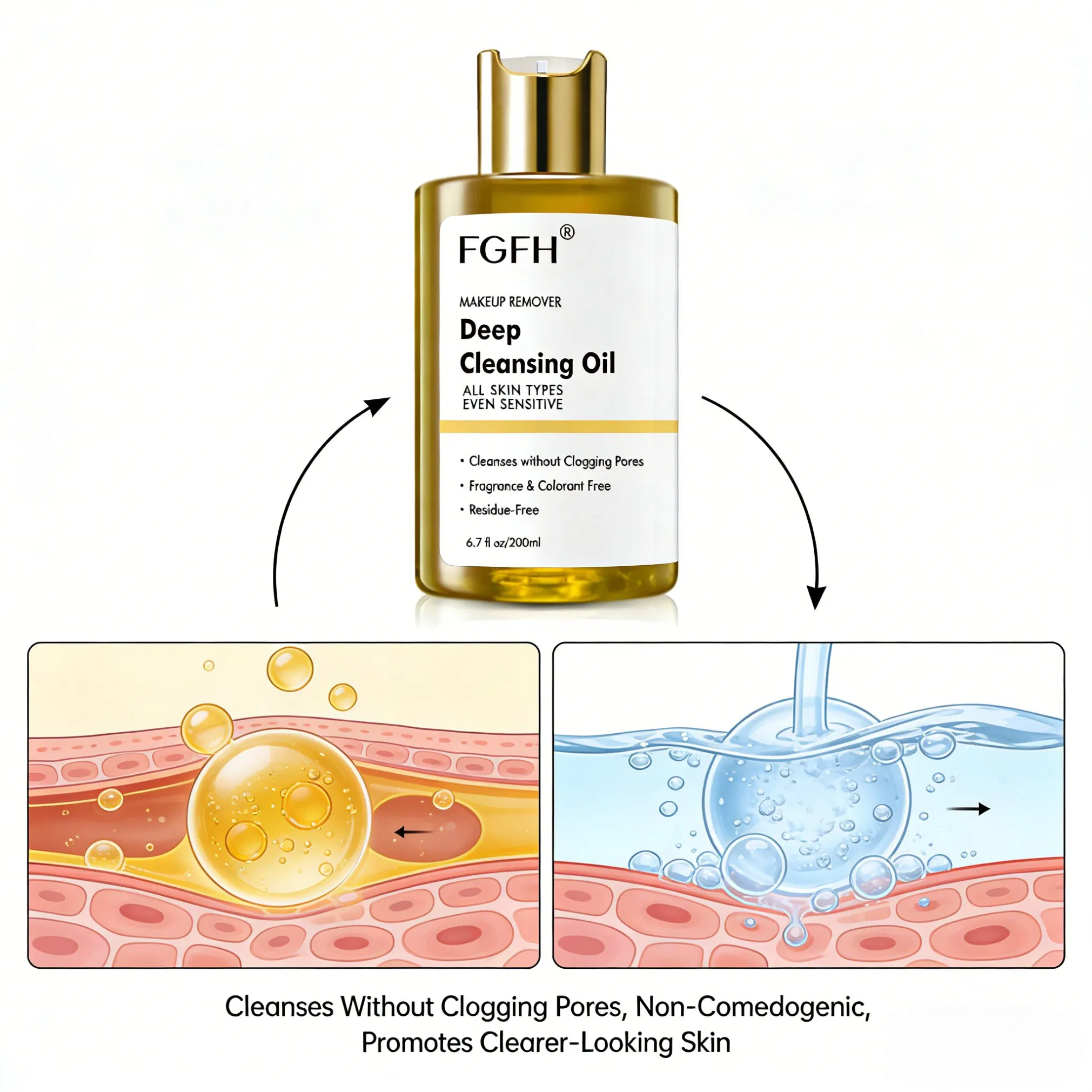 Wholesale Deep Cleansing Oil Control Hydration Acne Mild Makeup Remover Oil