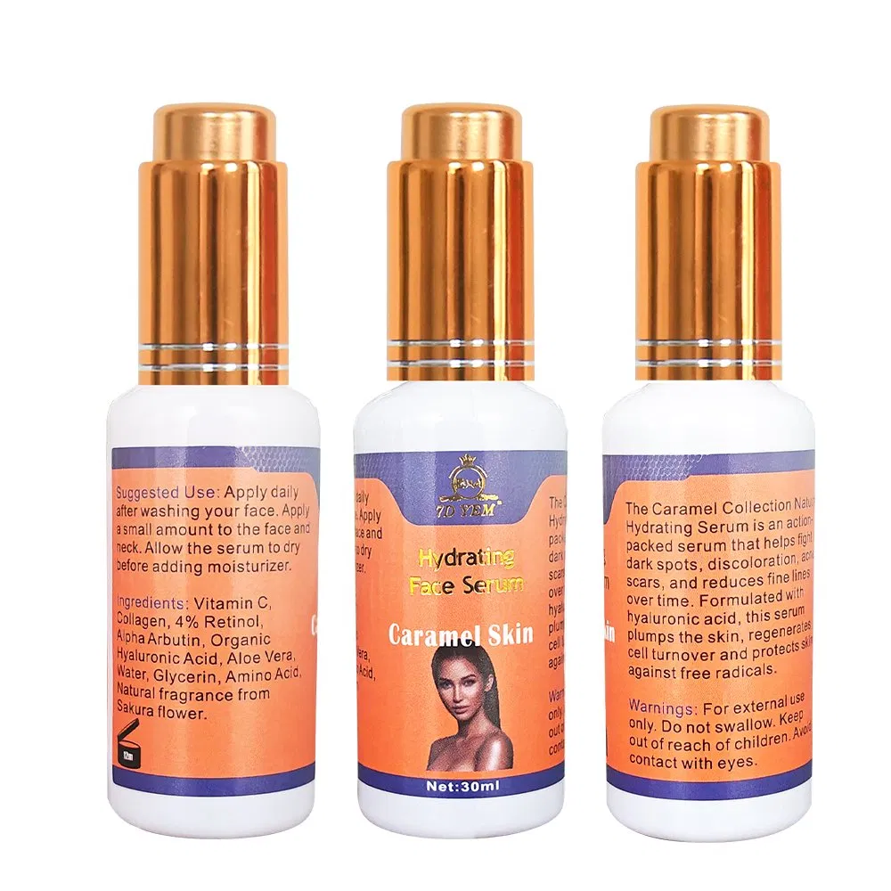 Caramel Skin Serum High Quality Moisturizing Face Lightening Serum Hyaluronic Acid Whitening Dark Spot Remover Serum for Face