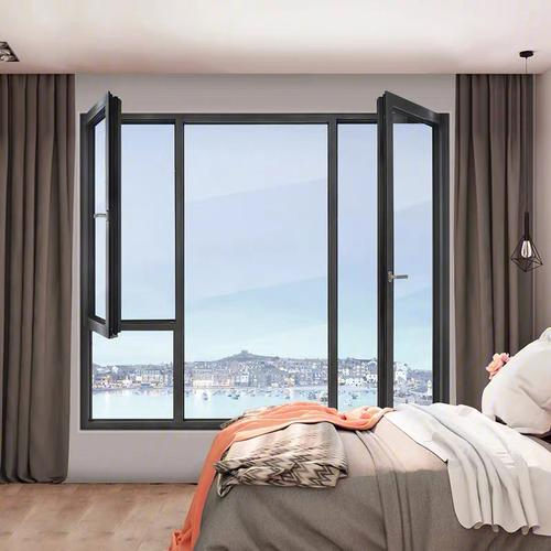 Customized Double Glazed Hollow Glass Aluminum Casement Window for Building Project.