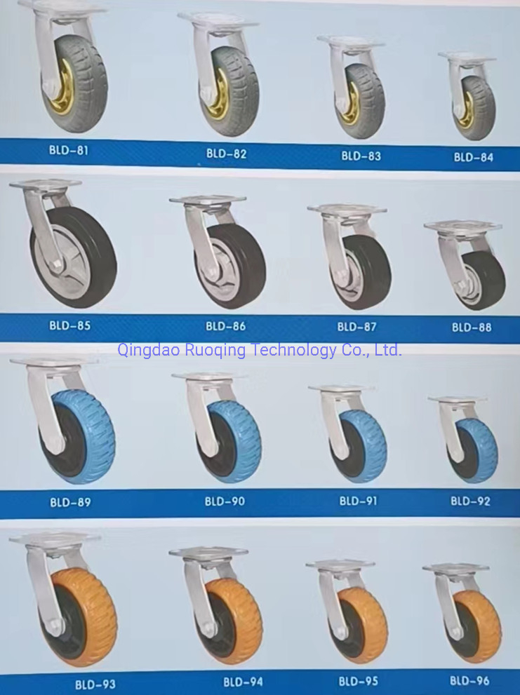 Тяжелый фиксированный поворотный ролик из полиуретана