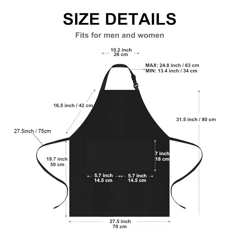 Custom Logo Unisex Sleeveless Reusable 100% Cotton Adult Chef BBQ Aprons