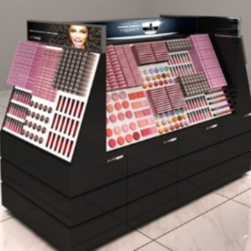 Металлический перфорированный стеллаж для магазина