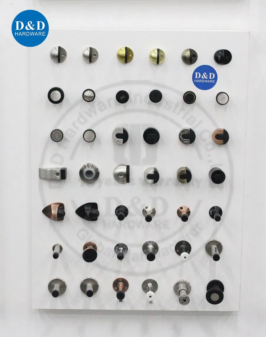 Floor Wall Mounted Brass Magnetic Architectural Hardware Stainless Steel Rubber Zinc Alloy Unique Types Glass Bathroom Shower Sliding Door Stop Holder Stopper
