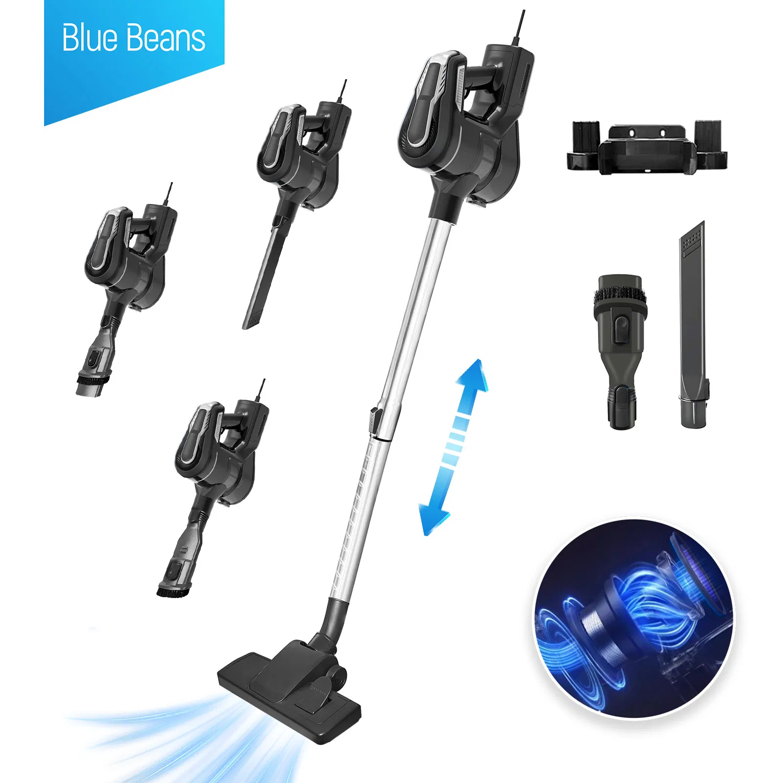 Corded 600W Turbo Vacuum Cleaner with 900ml Dust Capacity