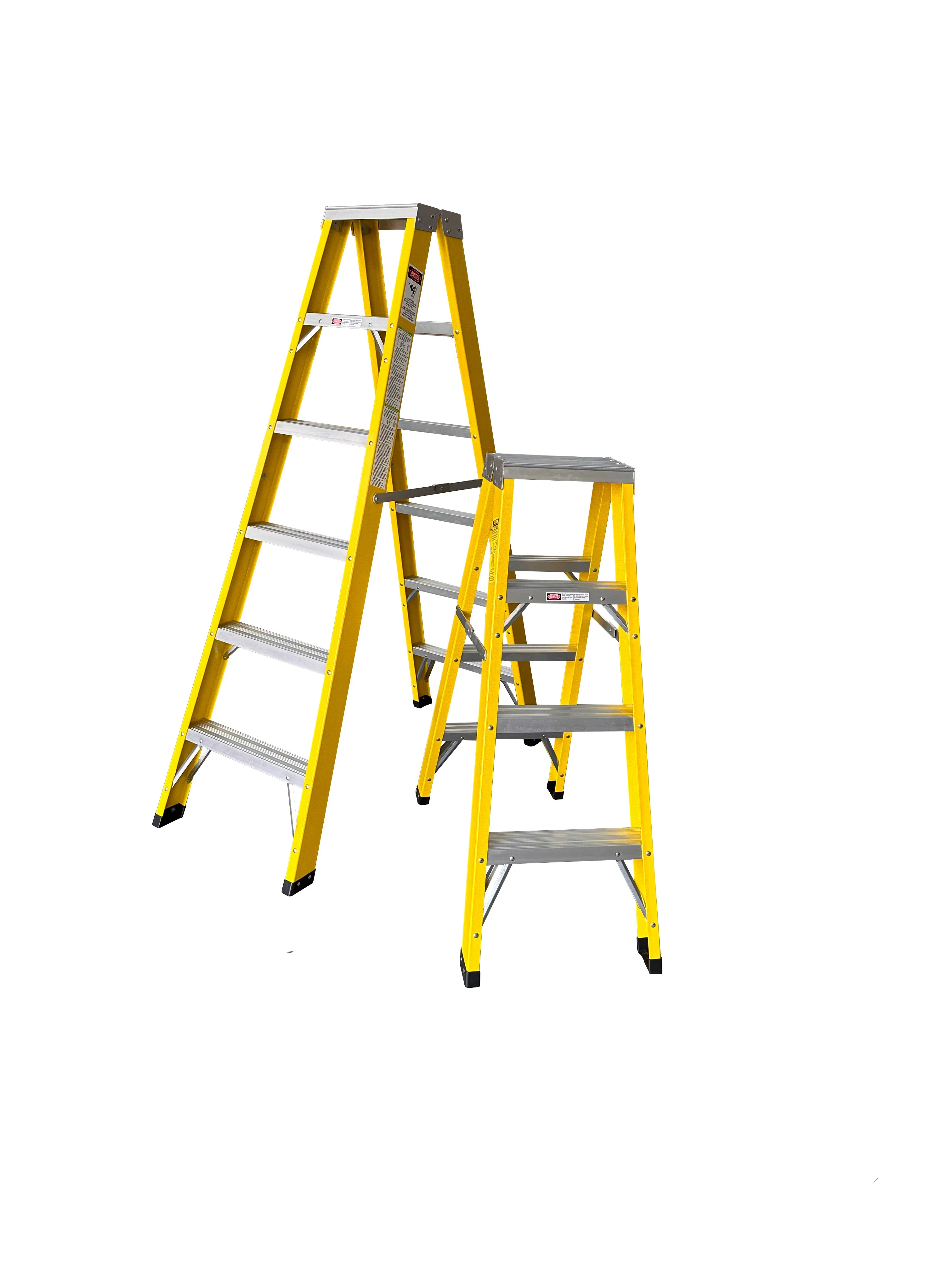 Top Quality Step Components Single-Sided Safety Fiberglass Ladder