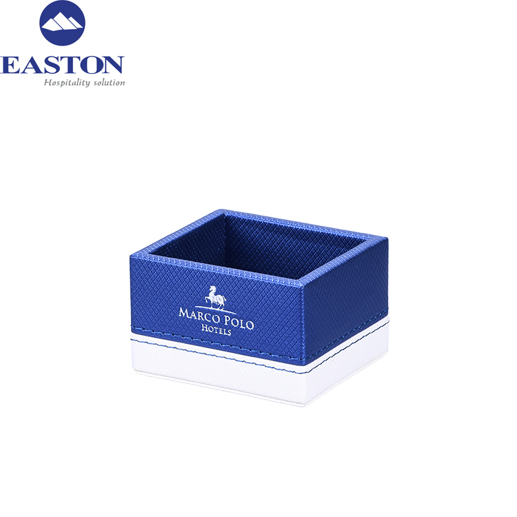 High Quality Hotel Blue Service Guide PU Leather File Folder