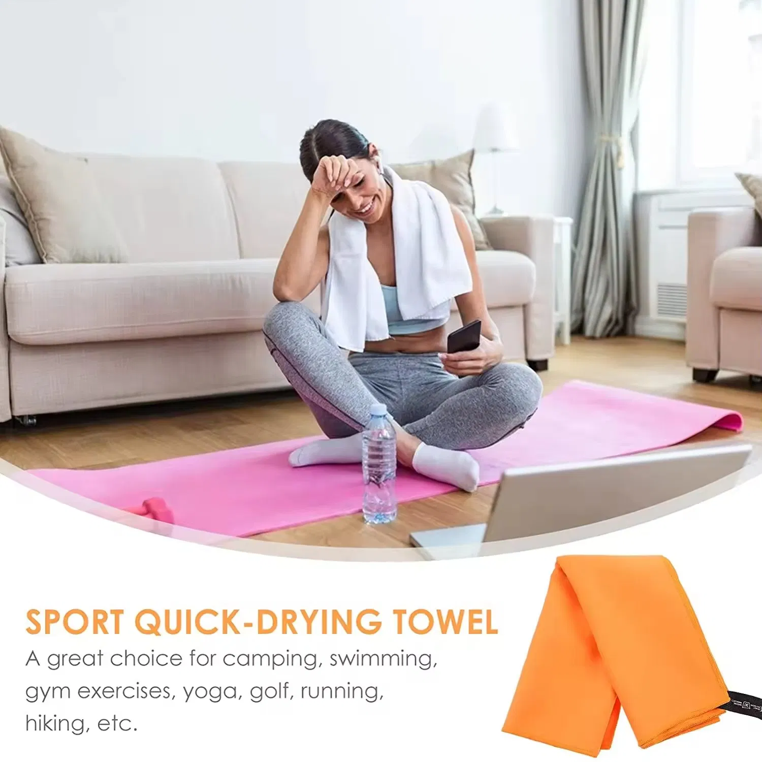 Fast-Drying Portable Microfiber Gym Towel with Mesh Bag Quick Dry Sport Towel Fit for Sports Training