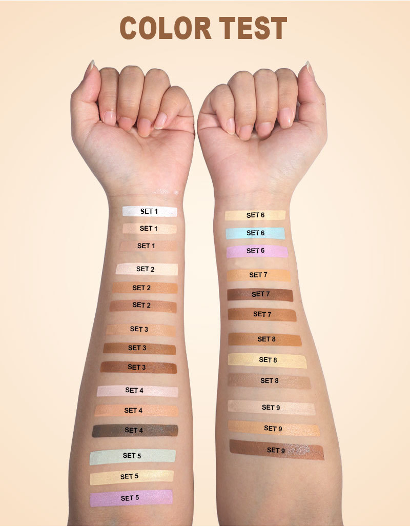 3 Colors Contour Palette Mineral Makeup Cream Private Label Natural Cosmetics Matte Finish Contour & Face Primer Palette