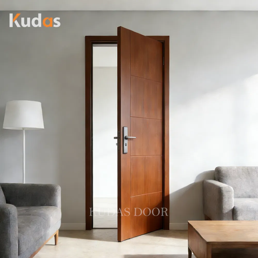 Modern Design Internal Interior Wooden Door Simple Swing Flush Panel for Home